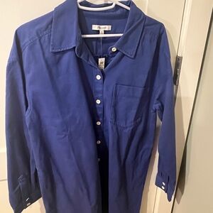 Madewell Blue Button-Up Shirt (NWT)